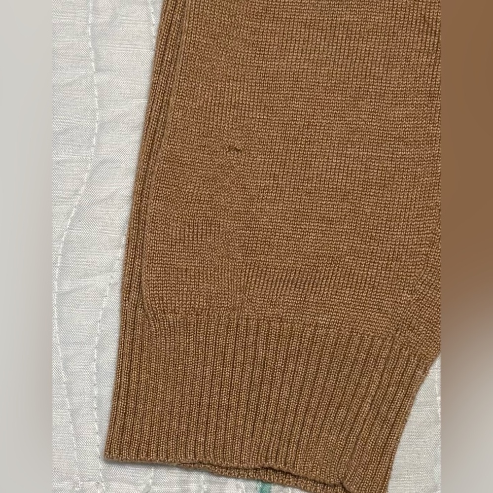Beige Ribbed Knit Sweater - Picture 8 of 10